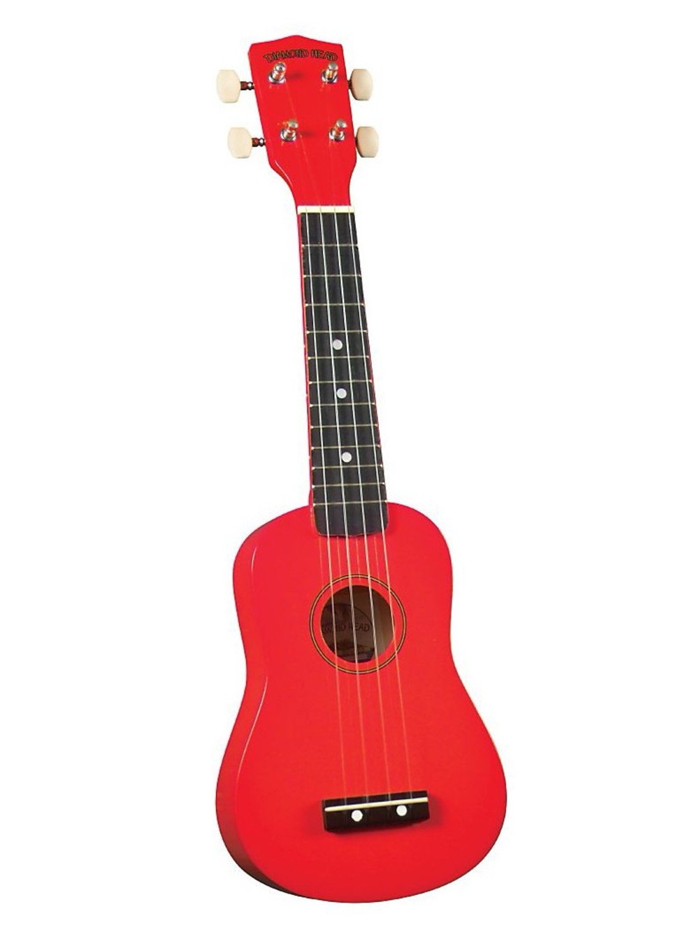 Diamond Head DU-10 Soprano Ukulele Red Black Fingerboard Instrument Musical VGUC